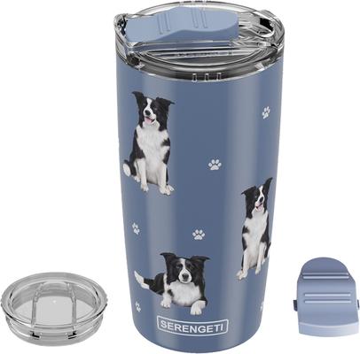 Show full view: E&S PETS Border Collie Lovers Insulated Stainless Steel Travel Mug, 20-oz, Blue slide 4 of 5