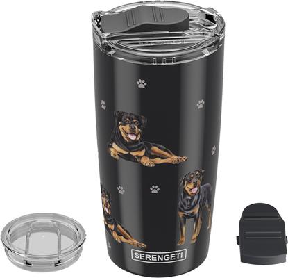 Show full view: E&S PETS Rottweiler Lovers Insulated Stainless Steel Travel Mug, 20-oz, Black slide 4 of 5