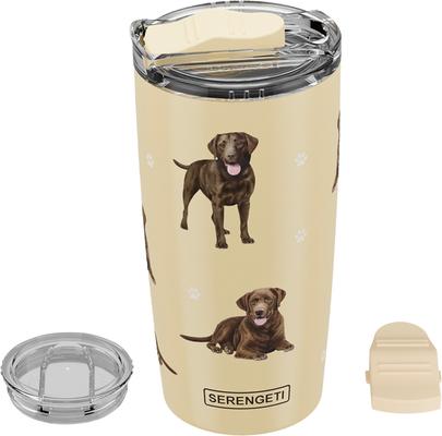 Show full view: E&S PETS Chocolate Lab Lovers Insulated Stainless Steel Travel Mug, 20-oz, Gray slide 4 of 5