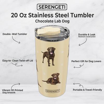 Show full view: E&S PETS Chocolate Lab Lovers Insulated Stainless Steel Travel Mug, 20-oz, Gray slide 2 of 5