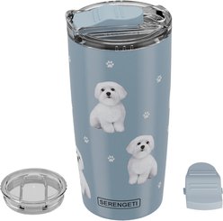 E&S PETS Maltese Lovers Insulated Stainless Steel Travel Mug, 20-oz, Pink slide 2 of 5
