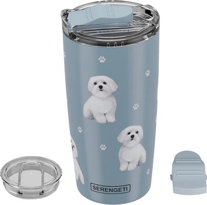 Show full view: E&S PETS Maltese Lovers Insulated Stainless Steel Travel Mug, 20-oz, Pink slide 4 of 5