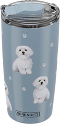 E&S PETS Maltese Lovers Insulated Stainless Steel Travel Mug, 20-oz, Pink