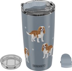E&S PETS King Charles Cavalier Lovers Insulated Stainless Steel Travel Mug, 20-oz, Light Blue slide 2 of 5