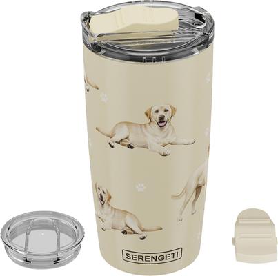 Show full view: E&S PETS Yellow Lab Lovers Insulated Stainless Steel Travel Mug, 20-oz, Yellow slide 4 of 5