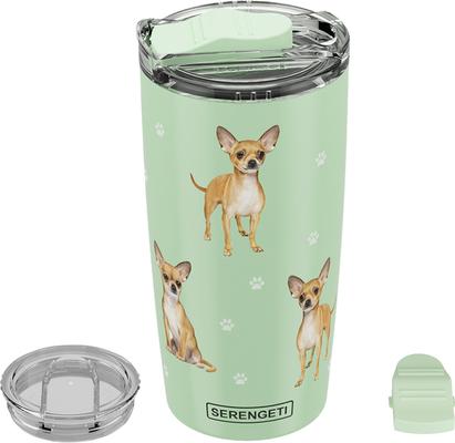 Show full view: E&S PETS Chihuahua Lovers Insulated Stainless Steel Travel Mug, 20-oz, Teal slide 4 of 5