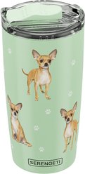 E&S PETS Chihuahua Lovers Insulated Stainless Steel Travel Mug, 20-oz, Teal