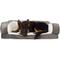 Show in main carousel: Sherry Kline Pet Collection Fur Velvet Couch Dog Bed, Grey/Natural, 20 x 26 x 6-in slide 2 of 3