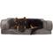 Show in main carousel: Sherry Kline Pet Collection Fur Velvet Couch Dog Bed, Grey/Grey, 26 x 36 x 8-in slide 3 of 4