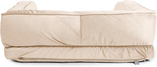 Show full view: Sherry Kline Pet Collection Fur Velvet Couch Dog Bed, Taupe, 20 x 26 x 6-in slide 3 of 5