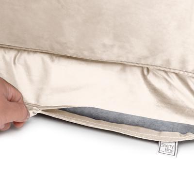 Show full view: Sherry Kline Pet Collection Fur Velvet Couch Dog Bed, Taupe, 20 x 26 x 6-in slide 5 of 5