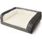 Show in main carousel: Sherry Kline Pet Collection Fur Velvet Couch Dog Bed, Grey/Natural, 20 x 26 x 6-in slide 1 of 3