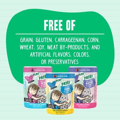 Show full view: BFF Play Pate Lovers Beef & Tuna Ta Da Wet Cat Food, 3-oz pouch, pack of 12 slide 8 of 11