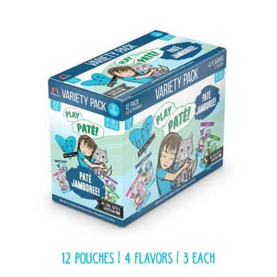 Show full view: BFF Paté Lovers, Aw Yeah! Paté Jamboree! Variety Pack Grain-Free Wet Cat Food, 2.8-oz pouch, case of 12 slide 3 of 11