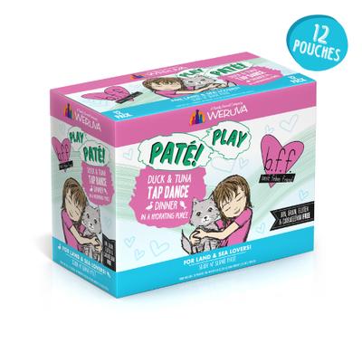 Show full view: BFF Play Pate Lovers Duck & Tuna Tap Dance Wet Cat Food, 3-oz pouch, pack of 12 slide 4 of 11