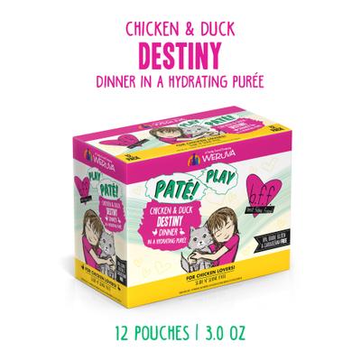 Show full view: BFF Play Pate Lovers Chicken & Duck Destiny Wet Cat Food, 3-oz pouch, pack of 12 slide 3 of 13