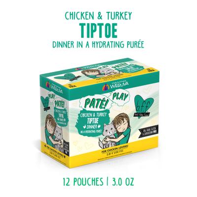 Show full view: BFF Play Pate Lovers Chicken & Turkey Tiptoe Wet Cat Food, 3-oz pouch, pack of 12 slide 3 of 13