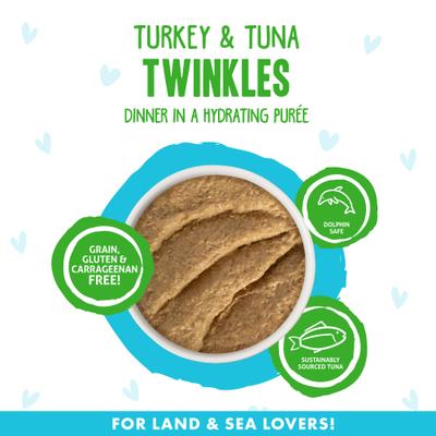 Show full view: BFF Play Pate Lovers Turkey & Tuna Twinkles Wet Cat Food, 3-oz pouch, pack of 12 slide 6 of 11