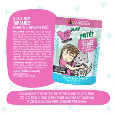 Show full view: BFF Play Pate Lovers Duck & Tuna Tap Dance Wet Cat Food, 3-oz pouch, pack of 12 slide 5 of 11