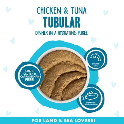 Show full view: BFF Play Pate Lovers Chicken & Tuna Tubular Wet Cat Food, 3-oz pouch, pack of 12 slide 5 of 12