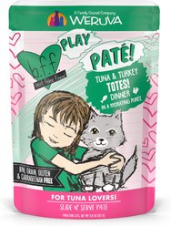 BFF Play Pate Lovers Tuna & Turkey Totes Wet Cat Food, 3-oz pouch, pack of 12