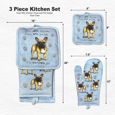 Show full view: E&S PETS French Bulldog 3-Piece Cooking Set slide 4 of 5
