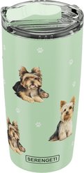 E&S PETS Yorkie Lovers Insulated Stainless Steel Travel Mug, 20-oz, Teal