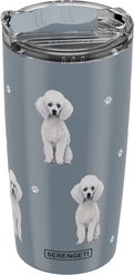 E&S PETS Poodle Lovers Insulated Stainless Steel Travel Mug, 20-oz, Pink