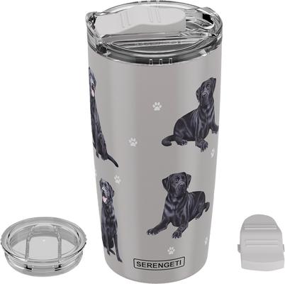Show full view: E&S PETS Black Lab Lovers Insulated Stainless Steel Travel Mug, 20-oz, Gray slide 4 of 5