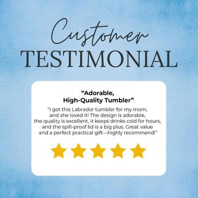 Show full view: E&S PETS Goldendoodle Lovers Insulated Stainless Steel Travel Mug, 20-oz, Blue slide 5 of 5