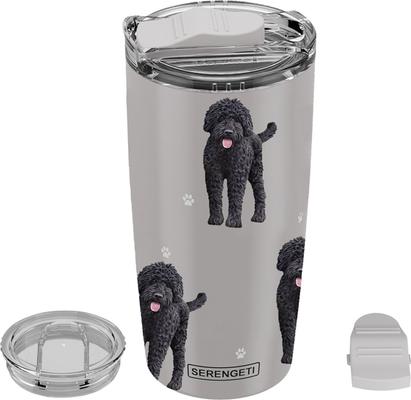 Show full view: E&S PETS Labradoodle Lovers Insulated Stainless Steel Travel Mug, 20-oz, Gray slide 4 of 5