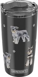 E&S PETS Schnauzer Lovers Insulated Stainless Steel Travel Mug, 20-oz, Black
