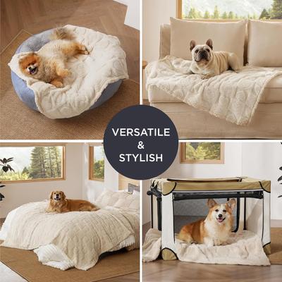 Show full view: Bedsure Washable Fleece Dog & Cat Blanket, White Heart, Large slide 5 of 10