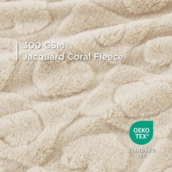 Bedsure Washable Fleece Dog & Cat Blanket, White Heart, Large slide 2 of 7