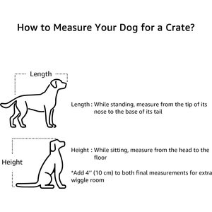Unipaws Wooden Wire Furniture End Table Dog Crate, Weathered Gray, Large