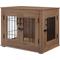 Show in main carousel: Unipaws Wooden Wire Furniture End Table Dog Crate, Walnut, Small slide 2 of 8