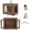 Show in main carousel: Unipaws Wooden Wire Furniture End Table Dog Crate, Walnut, Small slide 4 of 8