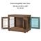 Show in main carousel: Unipaws Wooden Wire Furniture End Table Dog Crate, Walnut, Small slide 5 of 8