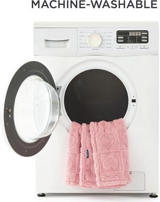 Show full view: Bedsure Washable Fleece Dog & Cat Blanket, Pink Heart, Large slide 6 of 10