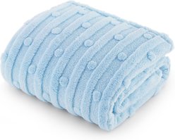 Bedsure Washable Fleece Dog & Cat Blanket, Blue, Medium