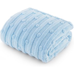 Bedsure Washable Fleece Dog & Cat Blanket, Blue, Medium