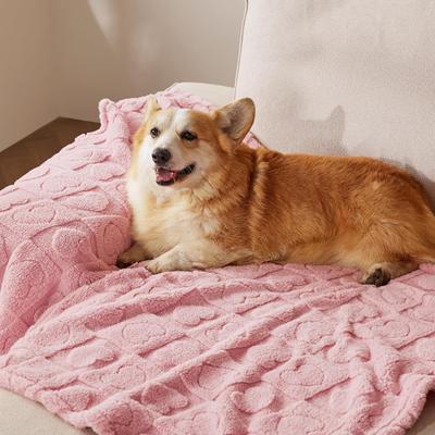 Show full view: Bedsure Washable Fleece Dog & Cat Blanket, Pink Heart, Large slide 7 of 10