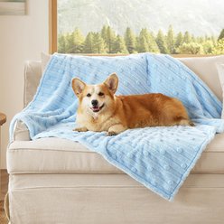 Bedsure Washable Fleece Dog & Cat Blanket, Blue, Large