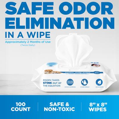 Show full view: POOPH Pet Odor Eliminating Wipes, 100 count slide 2 of 10
