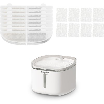 PawsPik PawsPik NOVA-01 Wireless Rechargeable Dog & Cat Water Fountain Replacement Filters, 8 count