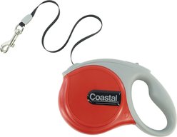 Power Walker Retractable Dog Leash, Red, 16-ft long, 1/4-in wide, Small
