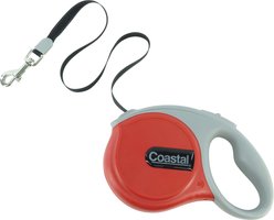 Power Walker Retractable Dog Leash, Red, 16-ft long, 3/8-in wide, Medium