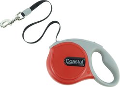 Power Walker Retractable Dog Leash, Red, 16-ft long, 1/2-in wide, Large