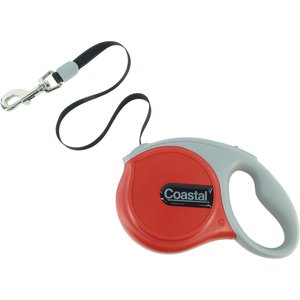 Power Walker Retractable Dog Leash, Red, 16-ft long, 1/2-in wide, Large