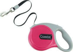 Power Walker Retractable Dog Leash, Pink, 16-ft long, 1/4-in wide, Small